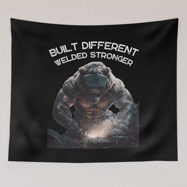 Item preview, Funny Welding Gifts - Built Different Welded Stronger - Welder Humor Gift designed and sold by ZubekStudio.
