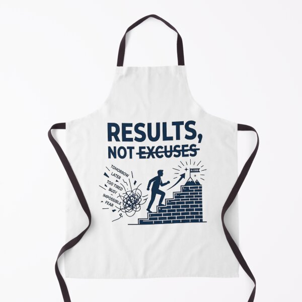 Item preview, Results Not Excuses Motivational Minimalist Art designed and sold by AlexLerry.