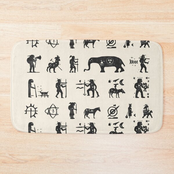 Item preview, Neolithic Art Celestial Hunter - Ancient Cave Painting Pictograms #1 designed and sold by Message from Earth.