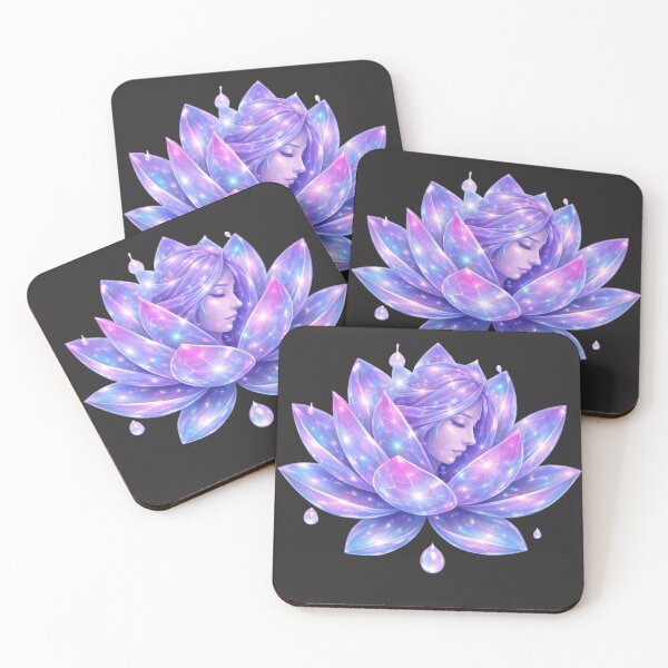 Item preview, Neon Holographic Glass Flower Girl Art designed and sold by Nika Art Studio.