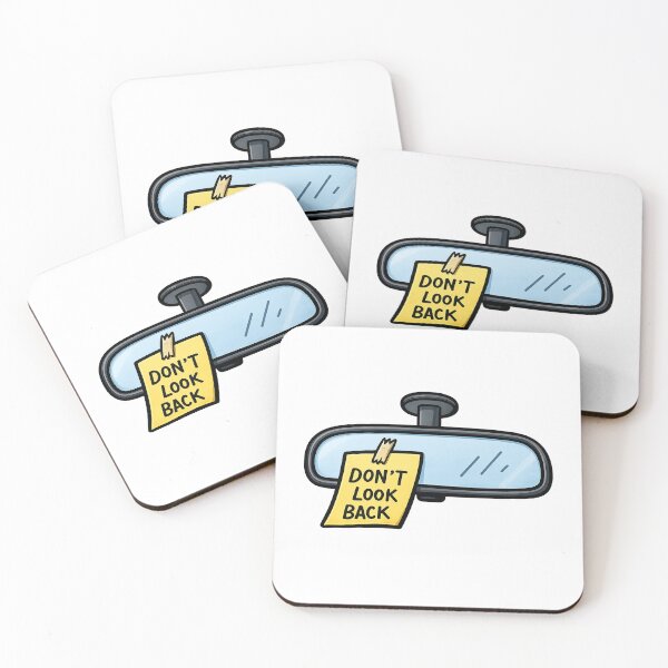 Item preview, Rearview mirror with "Don't Look Back" – Minimalist motivational illustration designed and sold by Mavriboy.