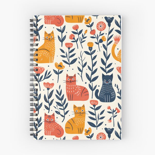 Item preview, Floral Folk Cat Pattern designed and sold by xiao xuans.
