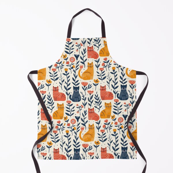 Item preview, Floral Folk Cat Pattern designed and sold by xiao xuans.
