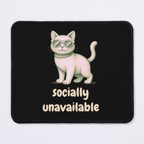 Item preview, Socially Unavailable Cat Minimal Design designed and sold by AdicretorDesign.