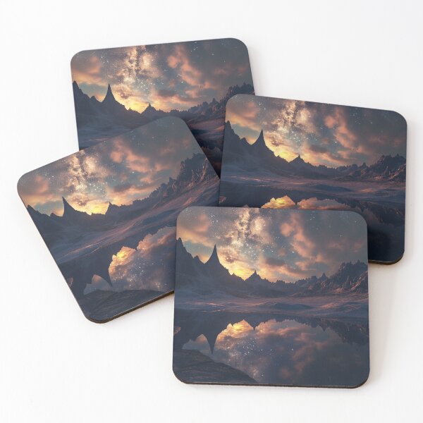 Item preview, Galaxy Reflection Starry Landscape designed and sold by QuantumDrift.