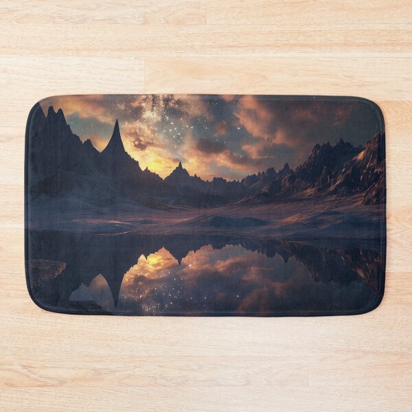 Item preview, Galaxy Reflection Starry Landscape designed and sold by QuantumDrift.