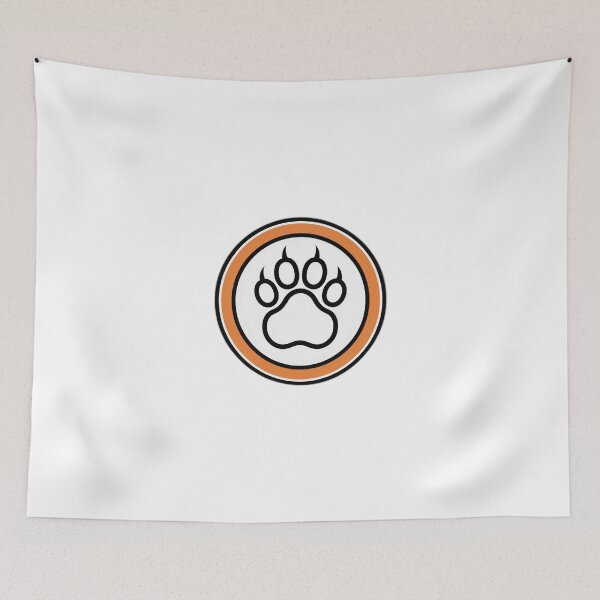 Item preview, Orange Cat Paw Badge Icon — Cat Lover Gift Idea designed and sold by InkDrop Studio.