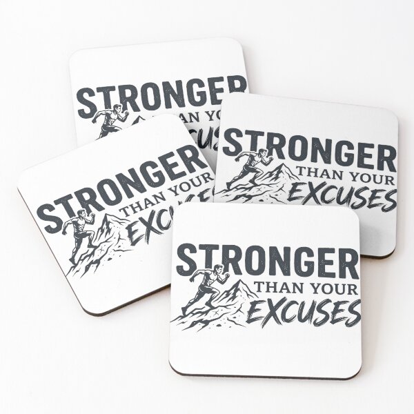 Item preview, Stronger Than Your Excuses Fitness Design designed and sold by AlexLerry.