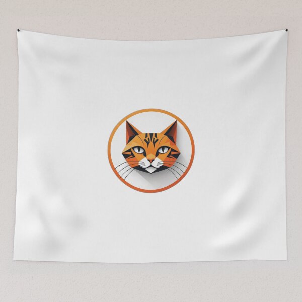 Item preview, Orange Cat Face Icon — Funny Cat Lover Gift designed and sold by InkDrop Studio.