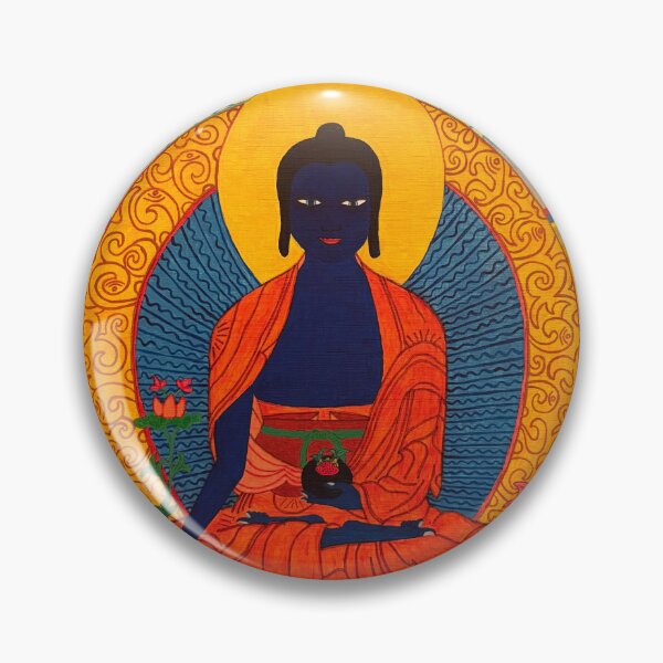 Item preview, Medicine Buddha with Rainbow Lights  designed and sold by Prajna Vajrayana Art.