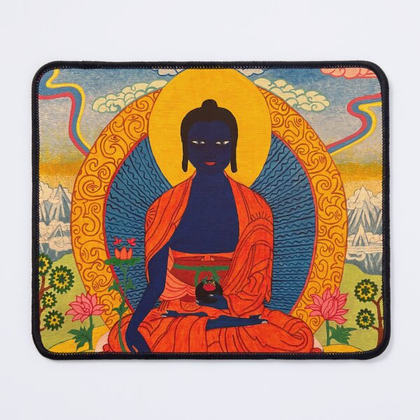 Item preview, Medicine Buddha with Rainbow Lights designed and sold by Prajna Vajrayana Art.