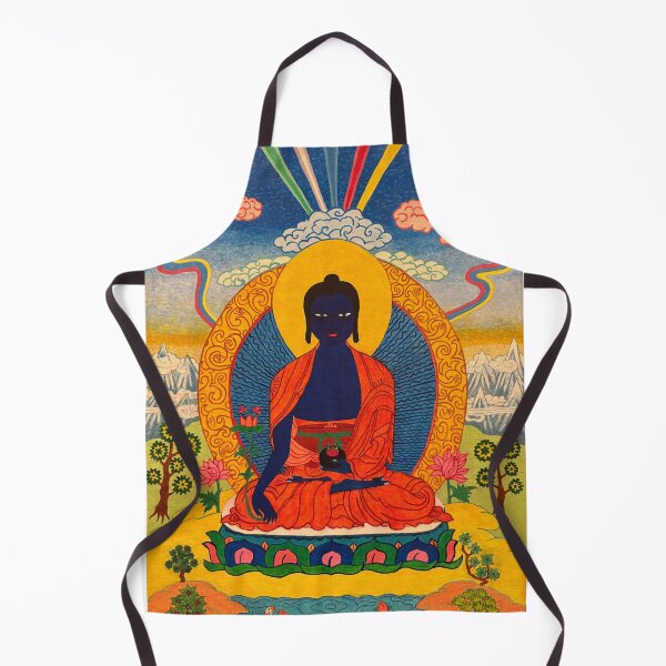 Item preview, Medicine Buddha with Rainbow Lights  designed and sold by Prajna Vajrayana Art.