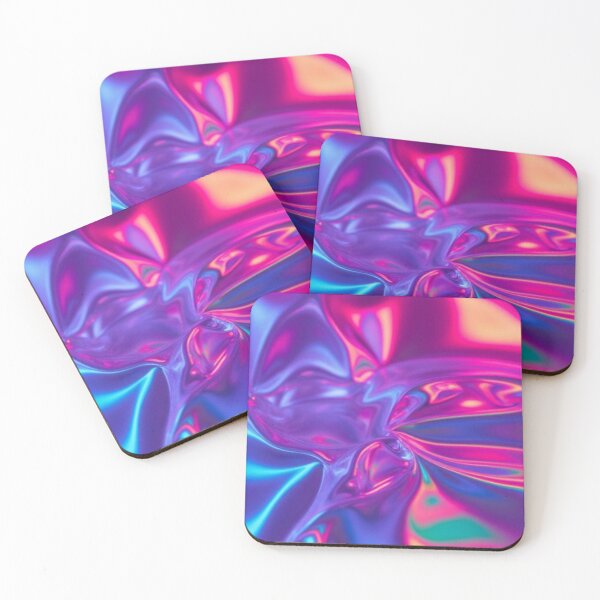 Item preview, Neon Holographic Glass Abstraction Art designed and sold by Nika Art Studio.