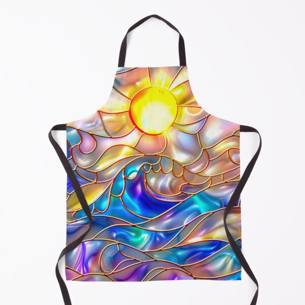 Item preview, Ocean Waves Stained Glass Art designed and sold by MargaretWiktor.