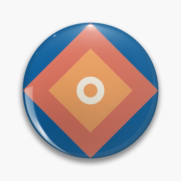 Item preview, Seamless geometric Moroccan tile pattern with concentric diamonds in azure blue and terracotta rust. designed and sold by boss39.