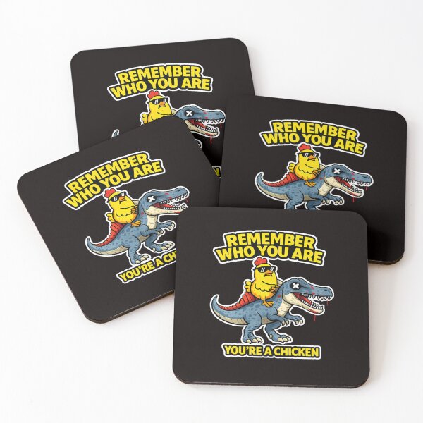 Item preview, Remember Who You Are You’re A Chicken Funny Dinosaur Meme T Rex designed and sold by VibeOffline Studio.
