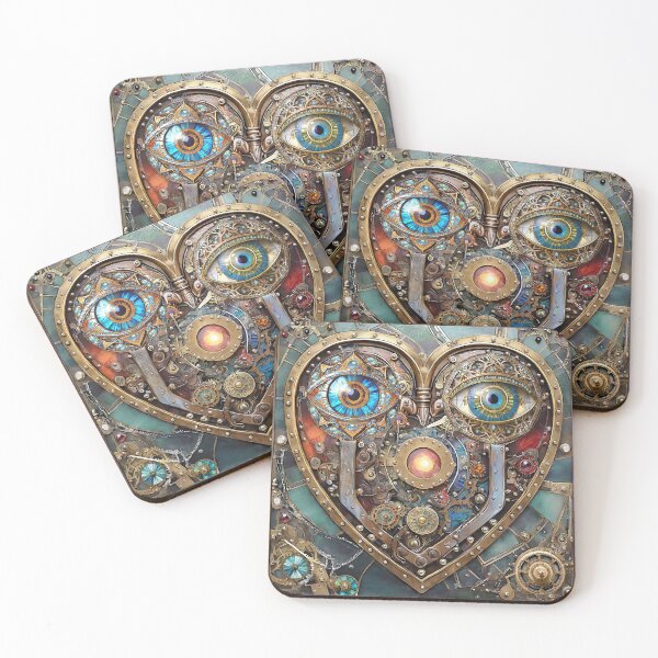 Artikelvorschau, Steampunk-Herz Ich sehe dich Ich liebe dich entworfen und verkauft von Lee Hiller Designs.