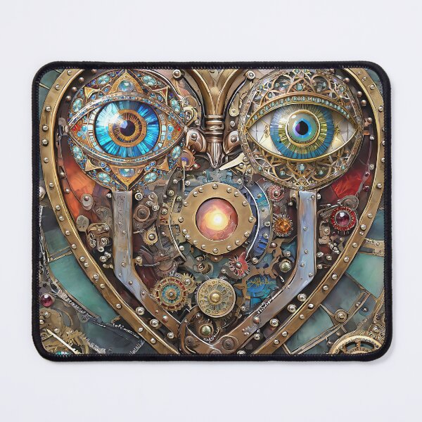 Artikelvorschau, Steampunk-Herz Ich sehe dich Ich liebe dich entworfen und verkauft von Lee Hiller Designs.