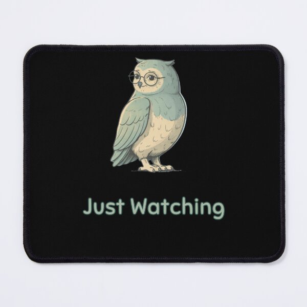 Item preview, Just Watching Owl Shirt – Minimal Calm Funny Vintage Style Graphic Tee designed and sold by Mythic Ink Studio.