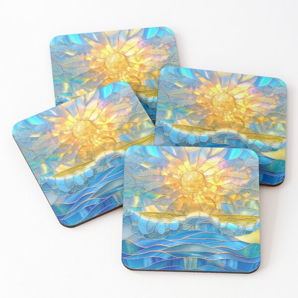 Item preview, Ocean Waves  Stained Glass Mosaic Style  designed and sold by MargaretWiktor.