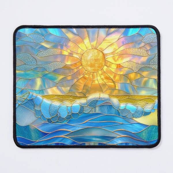 Item preview, Ocean Waves Stained Glass Mosaic Style designed and sold by MargaretWiktor.