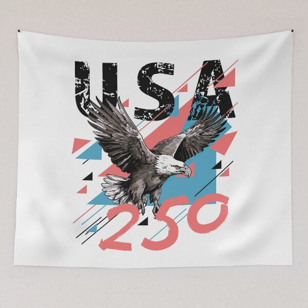 Item preview, USA 250 Modern Geometric Eagle Patriotic Design designed and sold by cabana.space.
