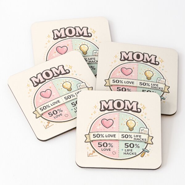 Item preview, Mom 50% Love 50% Life Hacks Funny Mother’s Day Gift Minimal Design designed and sold by warlistop.
