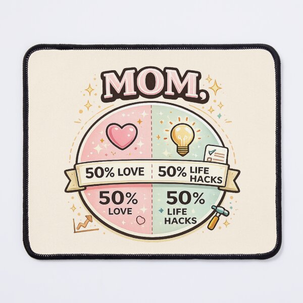 Item preview, Mom 50% Love 50% Life Hacks Funny Mother’s Day Gift Minimal Design designed and sold by warlistop.