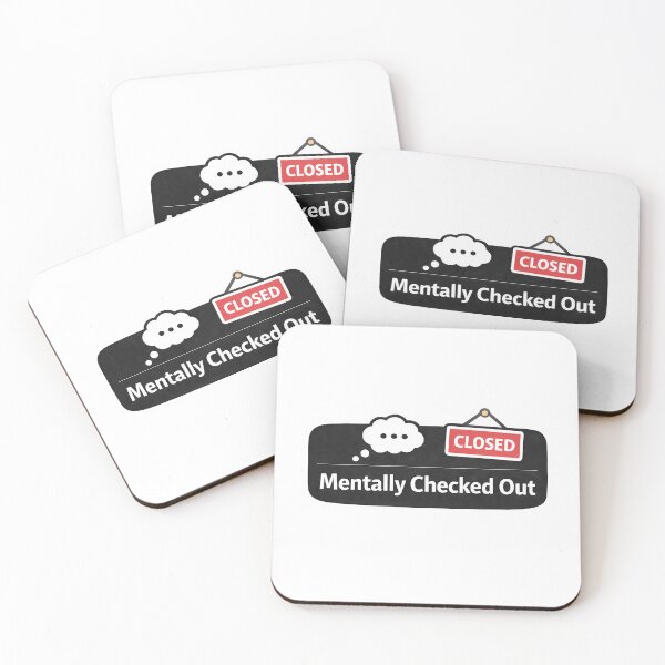 Item preview, Mentally Checked Out Funny Sticker | Relatable Gen Z Meme Humor designed and sold by LYZ7VANI.