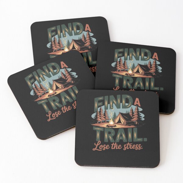 Item preview, Funny Camping Humor Art Design Find A  Trail Lose The Stress designed and sold by fantasticdesign.