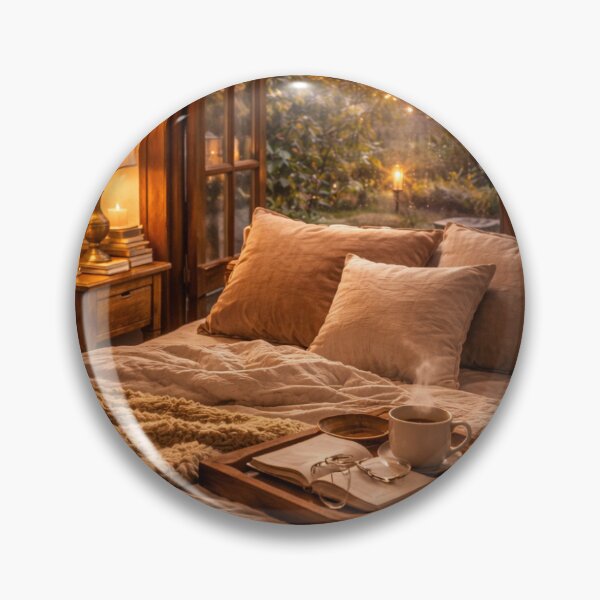 Item preview, Golden Hour Cozy Bedroom designed and sold by liviastudio.