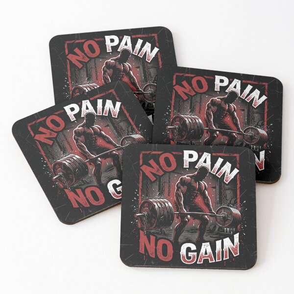Item preview, No Pain No Gain Gym Motivation Workout Design designed and sold by Chunkychief.