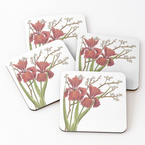 Item preview, Red Iris Flower  designed and sold by NaughtyFlorals.