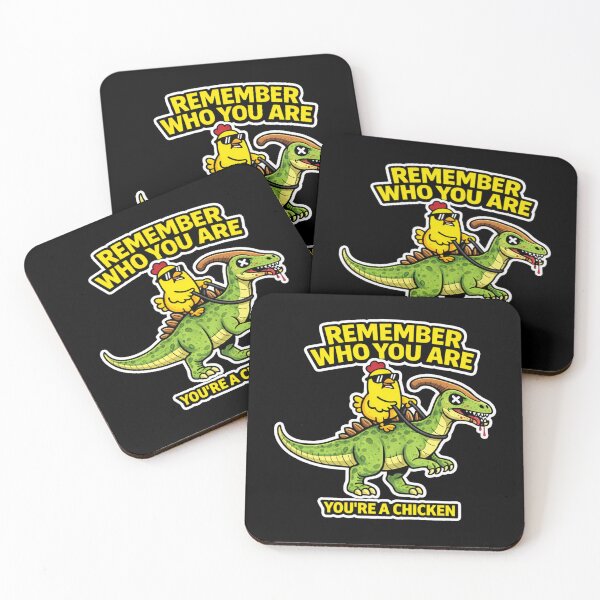 Item preview, Remember Who You Are You’re A Chicken Funny Dinosaur Meme Parasaurolophus designed and sold by VibeOffline Studio.