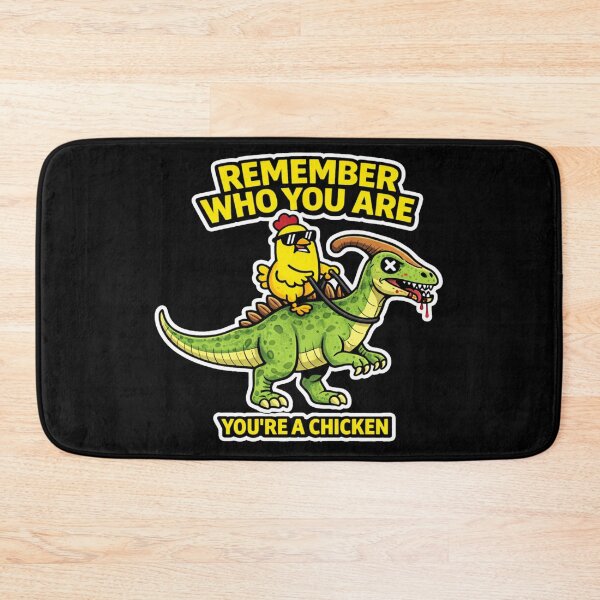 Item preview, Remember Who You Are You’re A Chicken Funny Dinosaur Meme Parasaurolophus designed and sold by VibeOffline Studio.