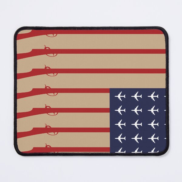 Item preview, Upside Down American Flag with Rifles and Warplanes – Distressed Anti-War Design designed and sold by PIXEL POP DESIGNS - Beyond the Norm!.