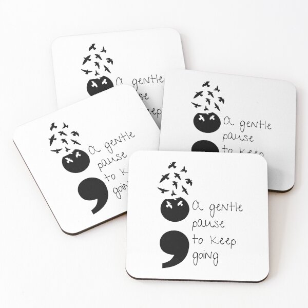 Item preview, Semicolon Project - A gentle pause to keep going designed and sold by bruise+blush.