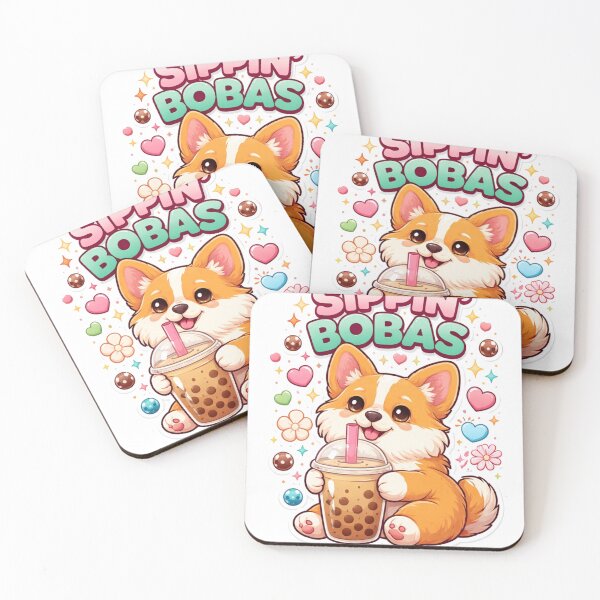 Item preview, Cute Corgi Boba Tea Sticker | Kawaii Dog Bubble Tea Design | Sippin’ Bobas Aesthetic designed and sold by Moccroad.