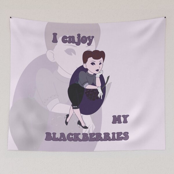 Item preview, Old Cartoon Style pin up - Blackberries designed and sold by Juditangelo.