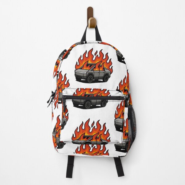 Item preview, Burning Tesla Cybertruck - EV Cartoon Meme designed and sold by ZERO-MIND.
