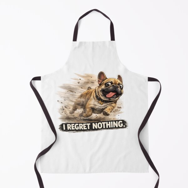 Item preview, French Bulldog Zoomies “I Regret Nothing” Funny Running Dog Meme Design designed and sold by MyTutina.