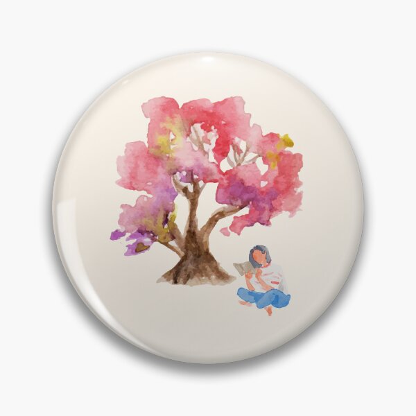 Item preview, Lost in a Book Under Cherry Blossoms – Soft Aesthetic Reading Girl designed and sold by VictoriaBonn.