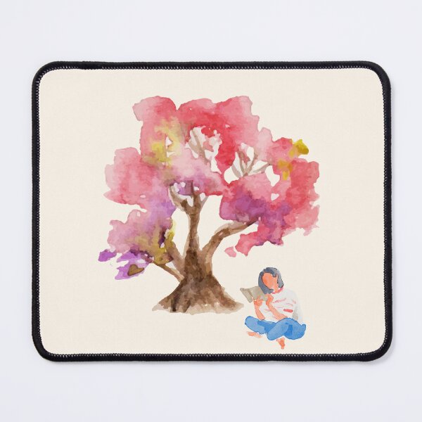 Item preview, Lost in a Book Under Cherry Blossoms – Soft Aesthetic Reading Girl designed and sold by VictoriaBonn.
