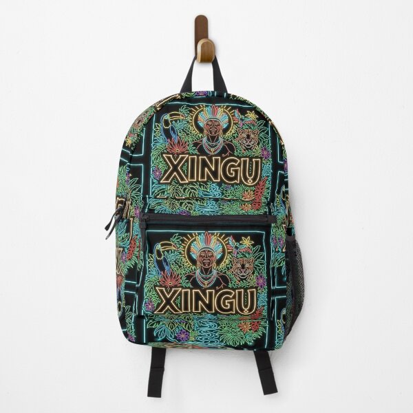 Item preview, XINGU Neon Tribal Warrior – Amazonian Jaguar Toucan Art | Jungle Boho Glow Viral Design designed and sold by G-A-D-U.