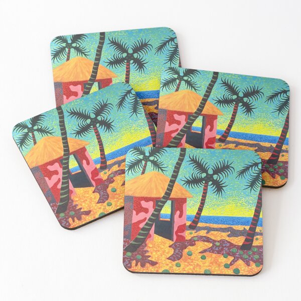 Item preview, Beach Hut in Beliz designed and sold by Prajna Vajrayana Art.