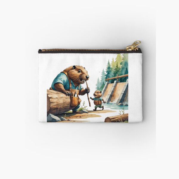 Item preview, Dam Good Dad Funny Beaver Father and Son Building Team Watercolor designed and sold by AQUILAKREO.