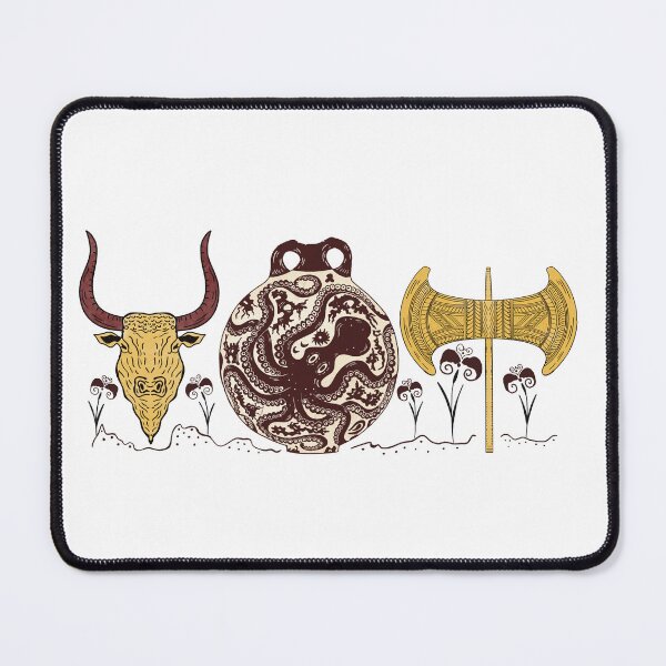 Item preview, Minoan Marine Style Vase Labrys Bull Ancient Crete Greek Pottery Archaeology Art Design designed and sold by Ancient-Tales.