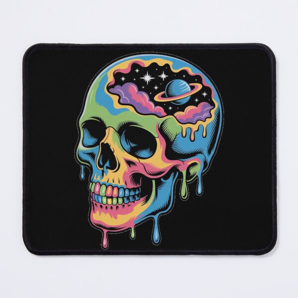 Item preview, Psychedelic Melting Skull Bright Trippy Surreal Art Design designed and sold by NatArtSA.