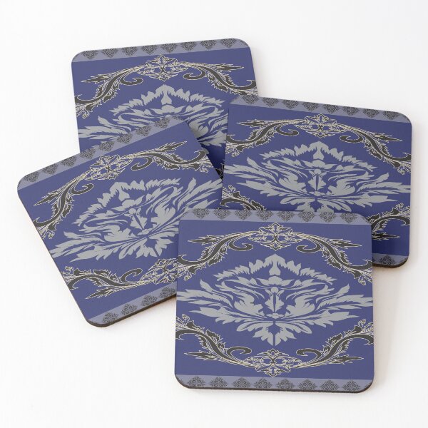 Item preview, Royal blue and gold Victorian filigree medallion designed and sold by AdesignbyG.