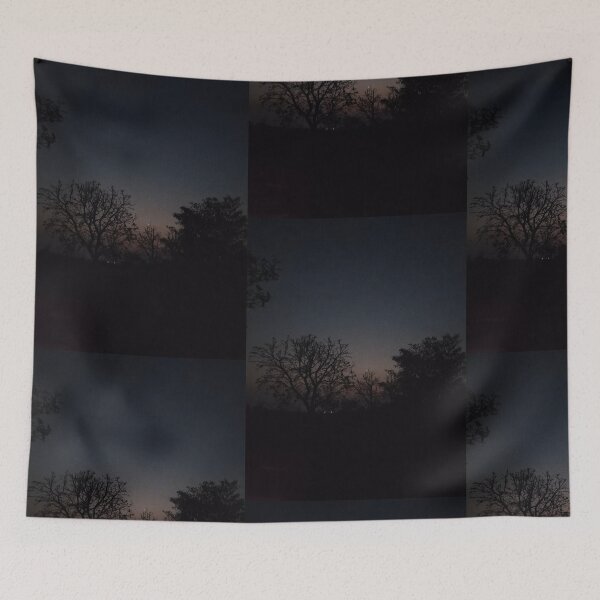 Item preview, Dark Aesthetic Night Sky Silhouette | Moody Nature Landscape | Calm Night Vibes designed and sold by PixelVibe Art.